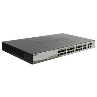 D-Link DGS-1210-28P/F3A  WebSmart коммутатор  24 порта 10/100/1000 с PoE + 4SFP