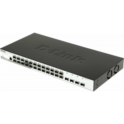 D-Link DGS-1210-28XS/ME 24 портами 100/1000Base-X SFP и 4 портами 10GBase-X SFP+