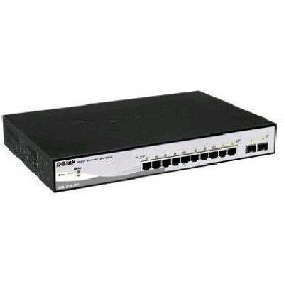 D-Link DGS-1210-10P Коммутатор 8-порт10/100/1000 + 2 комбо-портами 1000Base-T/SFP  PoE