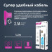 Кабель Olmio Handy угловой lightning черный