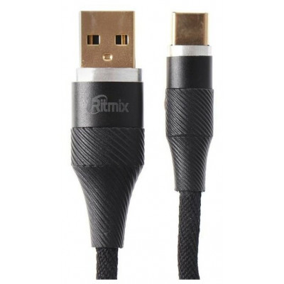 Кабель Ritmix RCC-430QC Type-C-USB 2.8 A Black