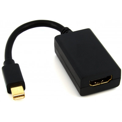 Переходник miniDisplayPort - HDMI, Cablexpert A-mDPM-HDMIF-02, 20M/19F, кабель 15см, черный, пакет