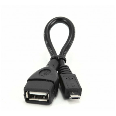 Кабель переходник Cablexpert USB 2.0 OTG A-OTG-AFBM-001 USB-MicroUSB, 0.15м, пакет