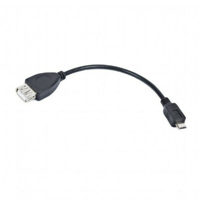 Кабель переходник Cablexpert USB 2.0 OTG A-OTG-AFBM-001 USB-MicroUSB, 0.15м, пакет