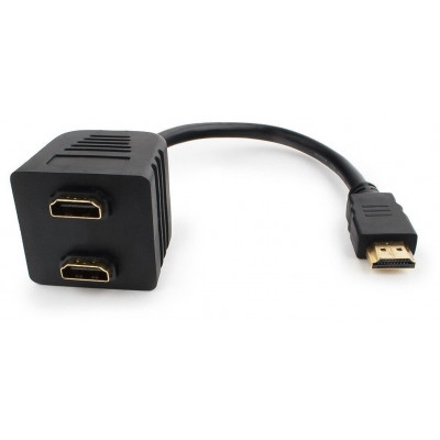 Разветвитель HDMI Cablexpert DSP-2PH4-002, HD19F/2x19F, 1 компьютер => 2 монитора, пасcивный, Full-H