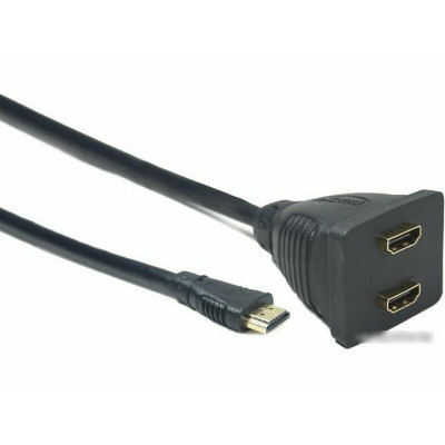 Разветвитель HDMI Cablexpert DSP-2PH4-002, HD19F/2x19F, 1 компьютер => 2 монитора, пасcивный, Full-H