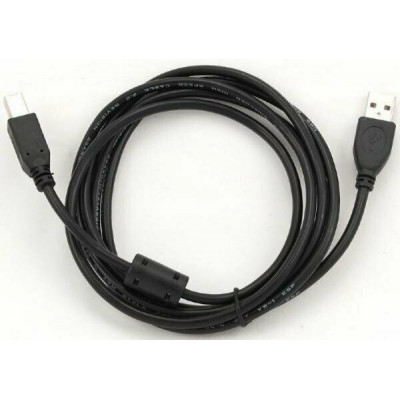 Кабель USB 2.0 Pro Cablexpert CCF-USB2-AMBM-6, AM/BM, 1.8м, экран, феррит.кольцо, черный, пакет