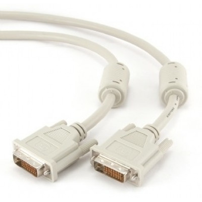 Кабель DVI-D dual link Cablexpert CC-DVI2-6C, 25M/25M, 1.8м, экран, феррит.кольца, пакет