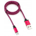 Кабель USB 2.0 Cablexpert CC-mUSB2pe1m, USB-MicroUSB, 1м, нейлоновая оплетка, алюм разъ, фиол