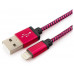 Кабель USB 2.0 Cablexpert CC-ApUSB2pe1m, AM/Lightning 8P, 1м, нейлоновая оплетка, алюминиевые разъем