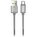 Кабель Olmio HD, USB 2.0 - microUSB, 1.2м, 2.1A, серый