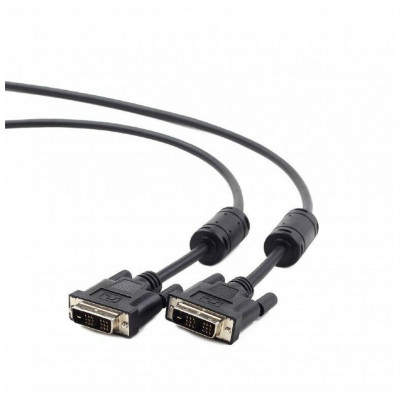 Кабель DVI-D single link Cablexpert CC-DVI-BK-6, 19M/19M, 1.8м, черный, экран, феррит.кольца, пакет