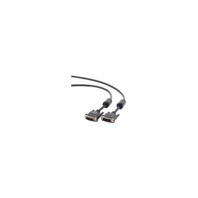 Кабель DVI-D single link Cablexpert CC-DVI-BK-6, 19M/19M, 1.8м, черный, экран, феррит.кольца, пакет