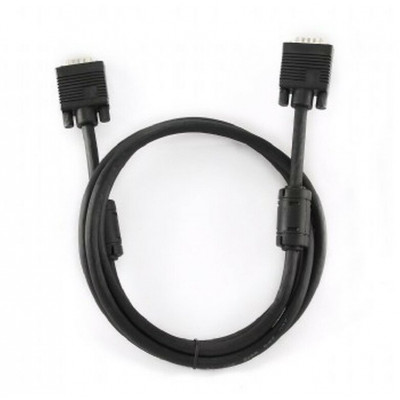 Кабель VGA Premium Cablexpert CC-PPVGA-10M-B, 15M/15M, 10м, черный, двойной экран, феррит.кольца, па