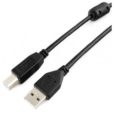 Кабель USB 2.0 Pro Cablexpert CCF-USB2-AMBM-TR-15, AM/BM, 4,5м, экран, феррит.кольцо, прозрачный, па