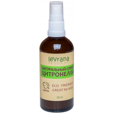 Спрей Levrana от комаров и насекомых Citronella Anti-Bug Spray, 100 мл