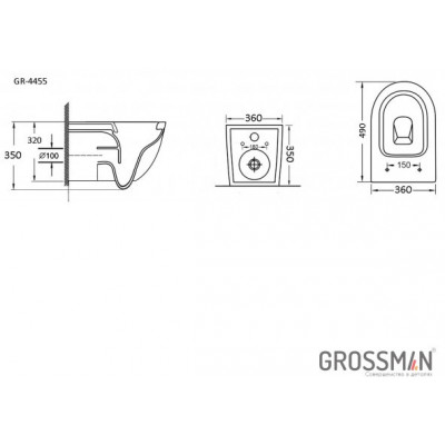 Grossman унитаз GR-4455BMS, санфаянс