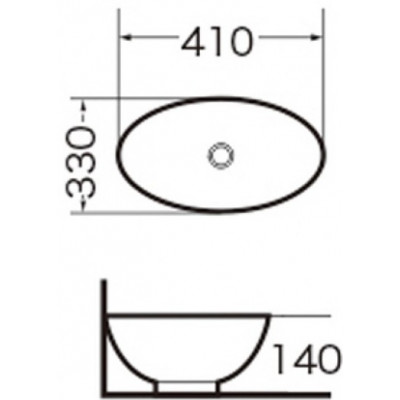 Раковина накладная 41 см Grossman GR-3018