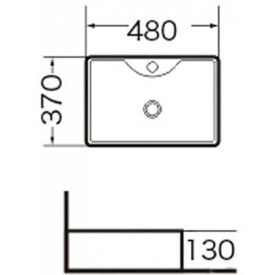 Раковина накладная 48 см Grossman GR-3017