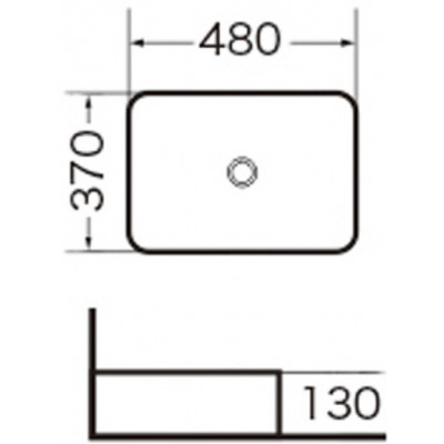 Раковина Grossman GR-3016 прямоугольная (48*37 см)