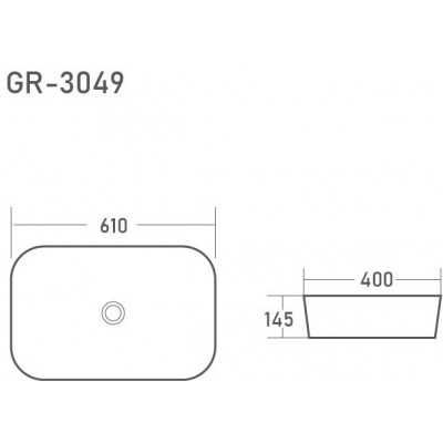 Раковина накладная 61 см Grossman GR-3049