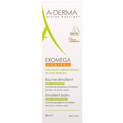 Смягчающий бальзам для тела A-Derma Exomega Control 200 мл (3282770149715)