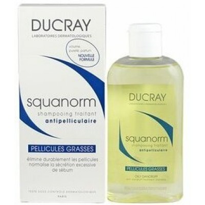 DUCRAY SQUANORM OILY Шампунь 200 мл ЖИРНАЯ перхоть 3282770037586