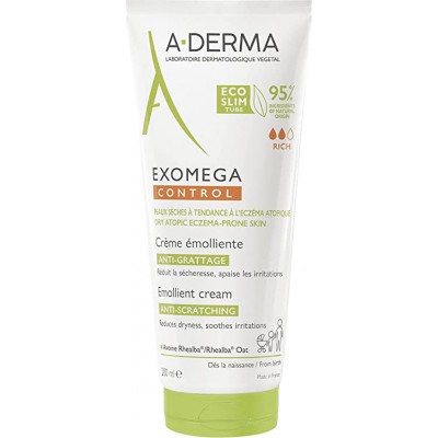 Смягчающий крем для тела и лица A-Derma‎ Exomega Control 200 мл (3282770149678)