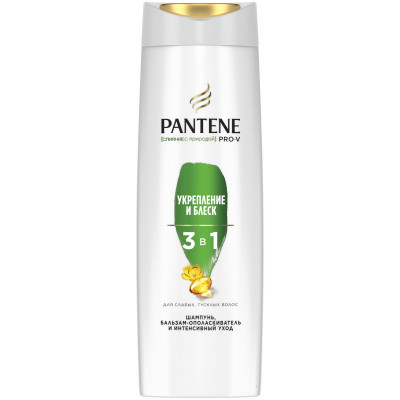 PANTENE Шампунь/бальзам-ополаскиватель/интенсивный уход 3в1 Слияние С Природой Укрепление И Блеск 360мл