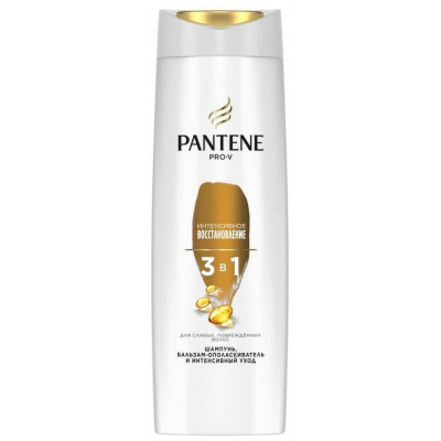 PANTENE Шампунь/бальзам-ополаскиватель/интенсивный уход 3в1 Интенсивное восстановление 360мл