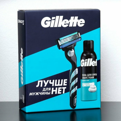 ПН Gillette MACH3 Бритва с 1 сменной кассетой и TGS Пена Д/Бр Д/ЧувКожи Алоэ 200мл