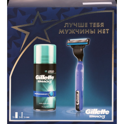 ПН GILLETTE MACH3 Start Бритва с 1 сменной кассетой + TGS Гель для бритья EXTRA COMFORT 75мл