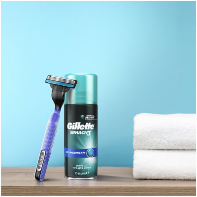 ПН GILLETTE MACH3 Start Бритва с 1 сменной кассетой + TGS Гель для бритья EXTRA COMFORT 75мл