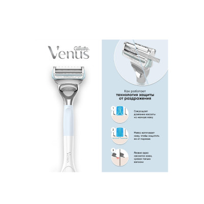 GILLETTE VENUS SATIN CARE Сменные кассеты для безопасных бритв 4шт