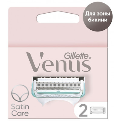 GILLETTE VENUS SATIN CARE Сменные кассеты для безопасных бритв 4шт