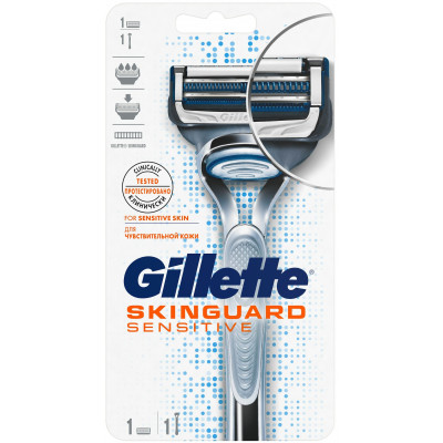 GILLETTE SKINGUARD Sensitive Бритва с 2 сменными кассетами