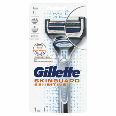 GILLETTE SKINGUARD Sensitive Бритва с 2 сменными кассетами