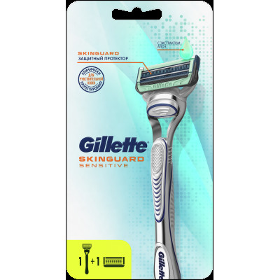 GILLETTE SKINGUARD Sensitive Бритва с 2 сменными кассетами