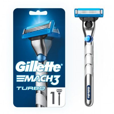 GILLETTE MACH3 Turbo 3D Бритва с 2 сменными кассетами Red