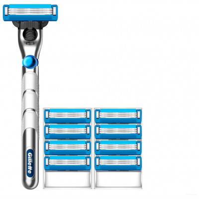 GILLETTE MACH3 Turbo 3D Бритва с 2 сменными кассетами Red