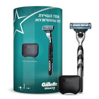 ПН GILLETTE MACH3 Бритва с 1 сменной кассетой + чехол