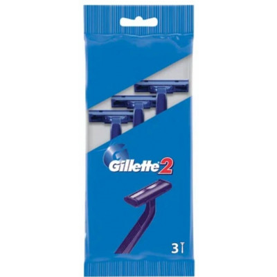 GILLETTE 2 Бритвы Одноразовые 3шт