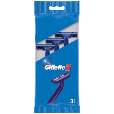 GILLETTE 2 Бритвы Одноразовые 3шт