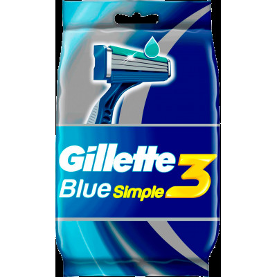 GILLETTE Blue Simple3 Бритвы одноразовые 4шт