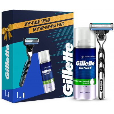 ПН GILLETTE MACH3 Бритва с 1 кассетой + GILLETTE TGS Гель для бритья Sensitive 100мл