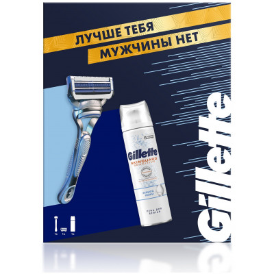 ПН GILLETTE SKINGUARD Sensitive Бритва с 1 кассетой + Пена для бритья (для чувствительной кожи) с Алоэ 250мл