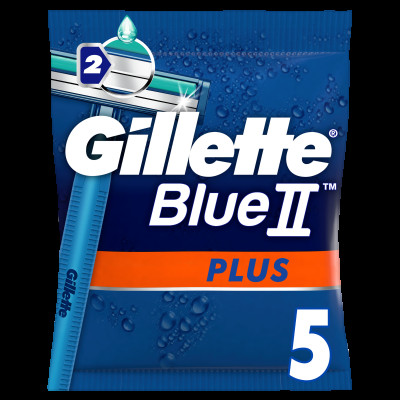 GILLETTE BLUE II Plus Бритвы одноразовые 5шт