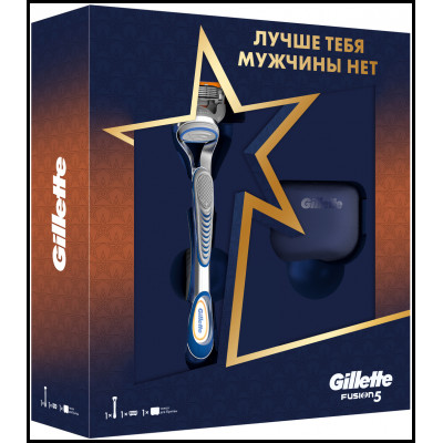 ПН GILLETTE FUSION Бритва с 1 кассетой + GILLETTE FUSION ProGlide Сменная кассета для бритья 1 шт + чехол