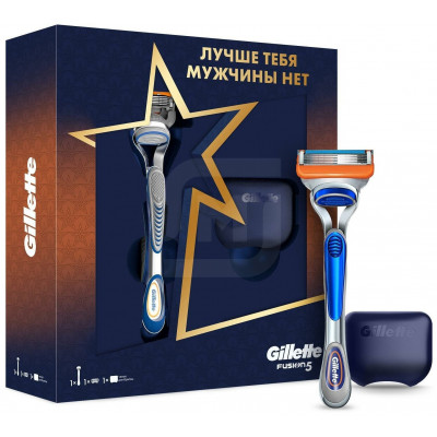 ПН GILLETTE FUSION Бритва с 1 кассетой + GILLETTE FUSION ProGlide Сменная кассета для бритья 1 шт + чехол