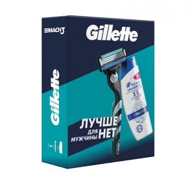 ПН Gillette MACH3 Бритва с 1 сменной кассетой и H&S Шмп ПрПерх Основной уход 200мл